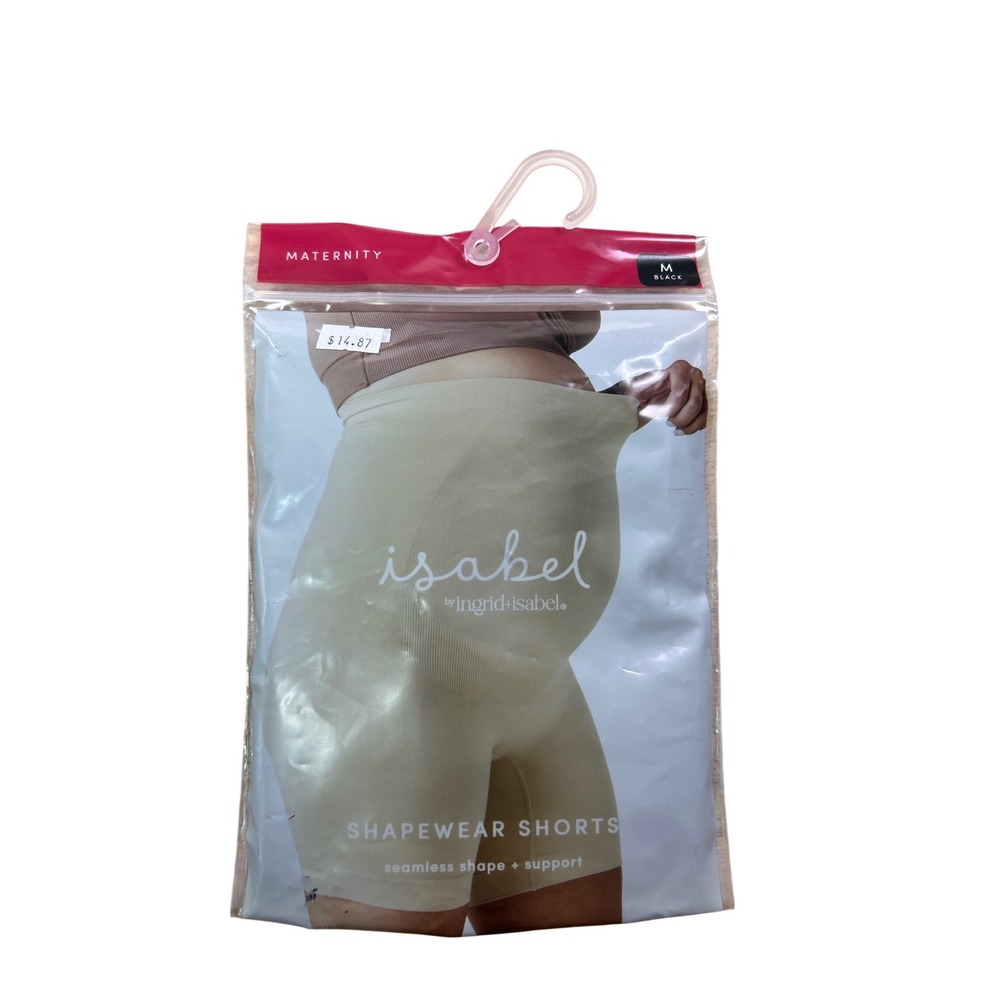 Isabel Maternity Ingrid & Isabel Black Seamless Shapewear Shorts Size M T3019